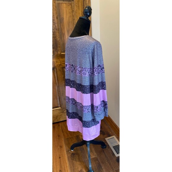 Dress  Color Block Purple Black Size XL + Stretch Soft  Fabric Casual  Work - Picture 4 of 12